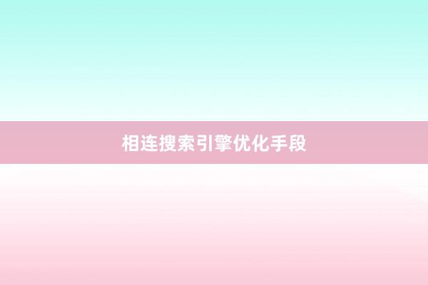 相连搜索引擎优化手段